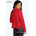 Una Open Neck Detail Long Sleeve Women Blouse